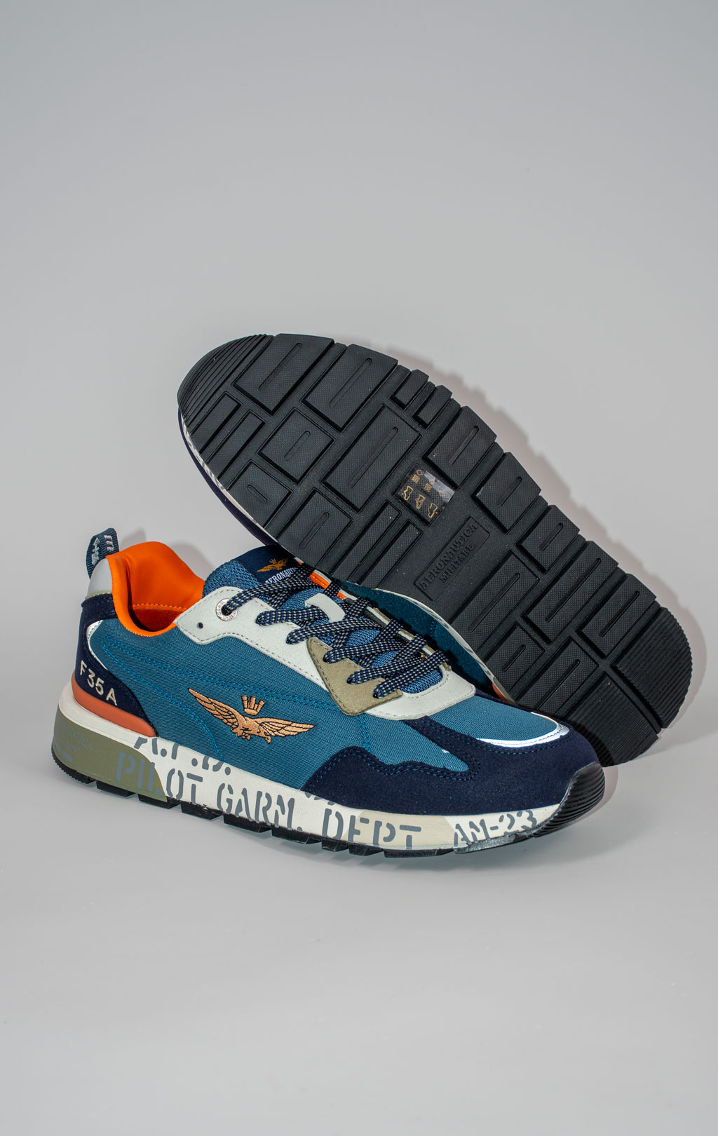 Кроссовки AERONAUTICA MILITARE SS 25/CN baltic/blue navy (SC 276) 