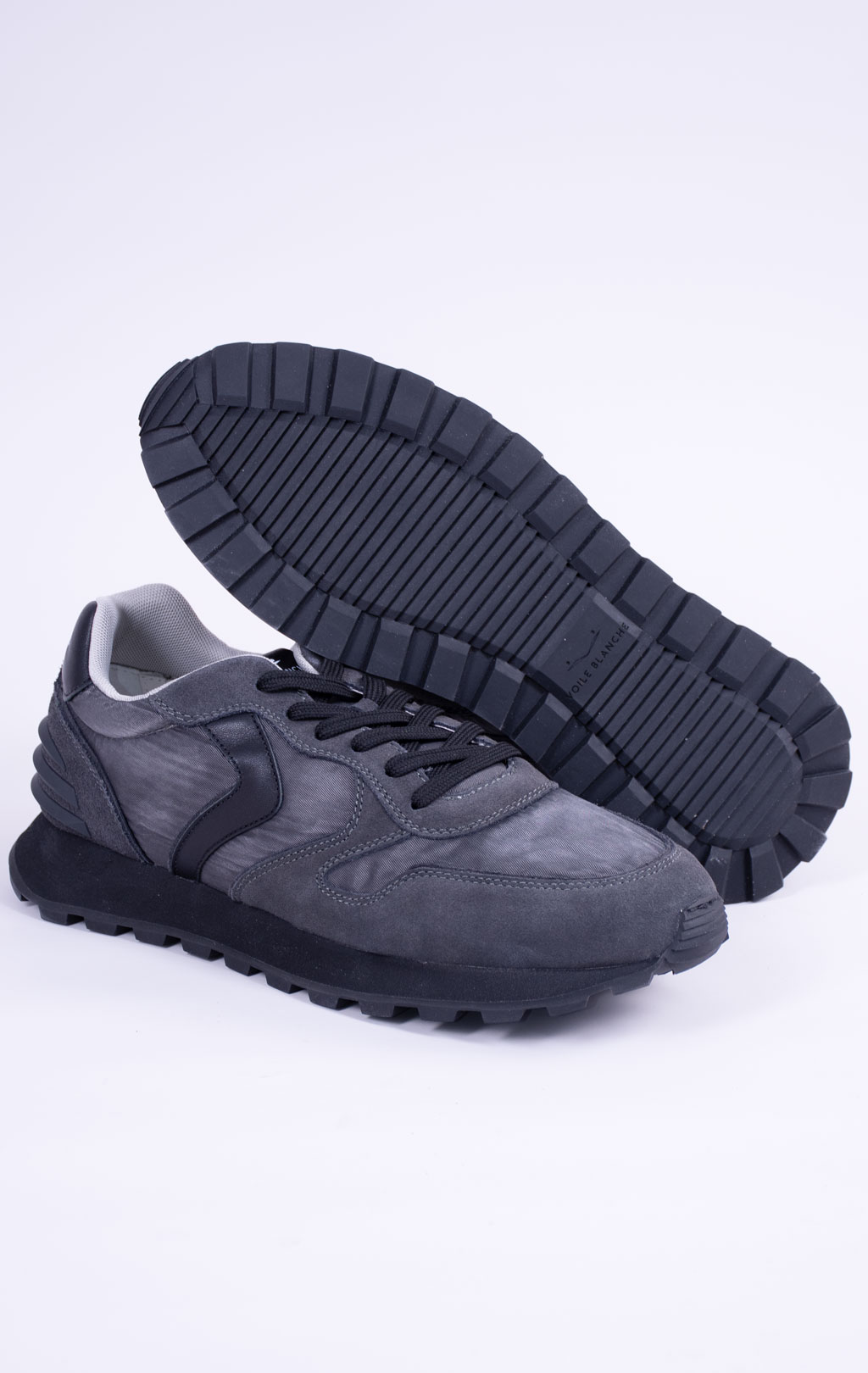Кроссовки VOILE BLANCHE PARIS POWER MAN замша FW 26/27 tarmac/black 2018797 
