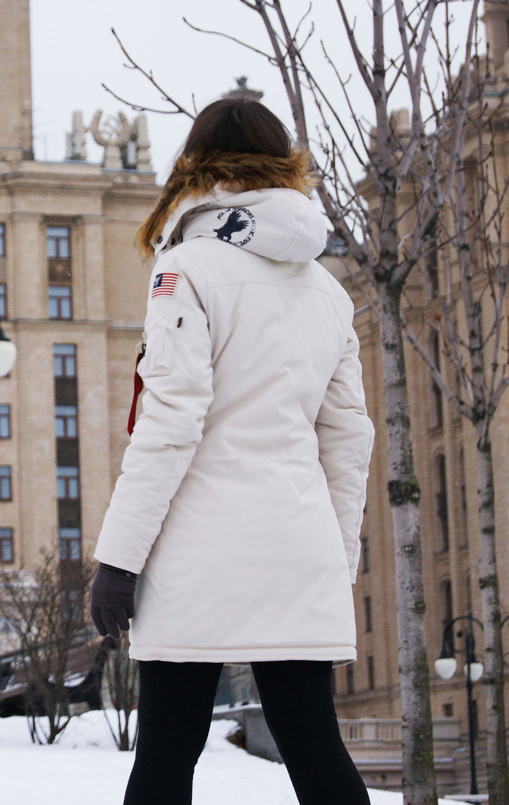 Женская аляска ALPHA INDUSTRIES POLAR white off 