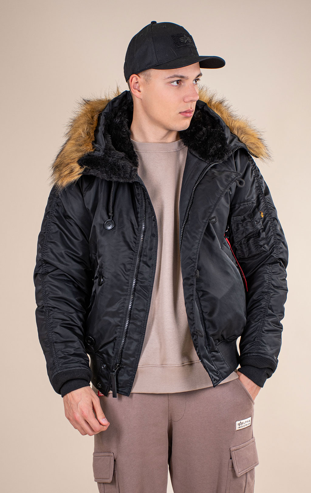 Аляска короткая ALPHA INDUSTRIES N-2B HERITAGE FIT PARKA FW 26/27 black 