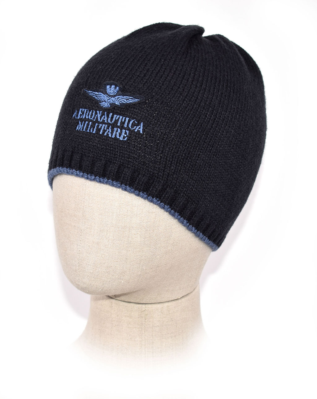 Шапка вязаная AERONAUTICA MILITARE FW 19/20 blue navy (CU 008) 