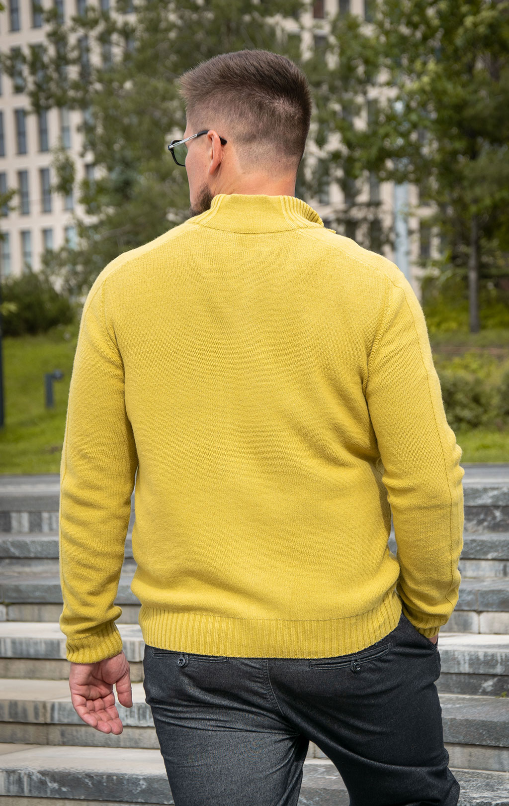 Свитер на молнии AERONAUTICA MILITARE FW 25/26/IN gold flake yellow (MA 1585) 