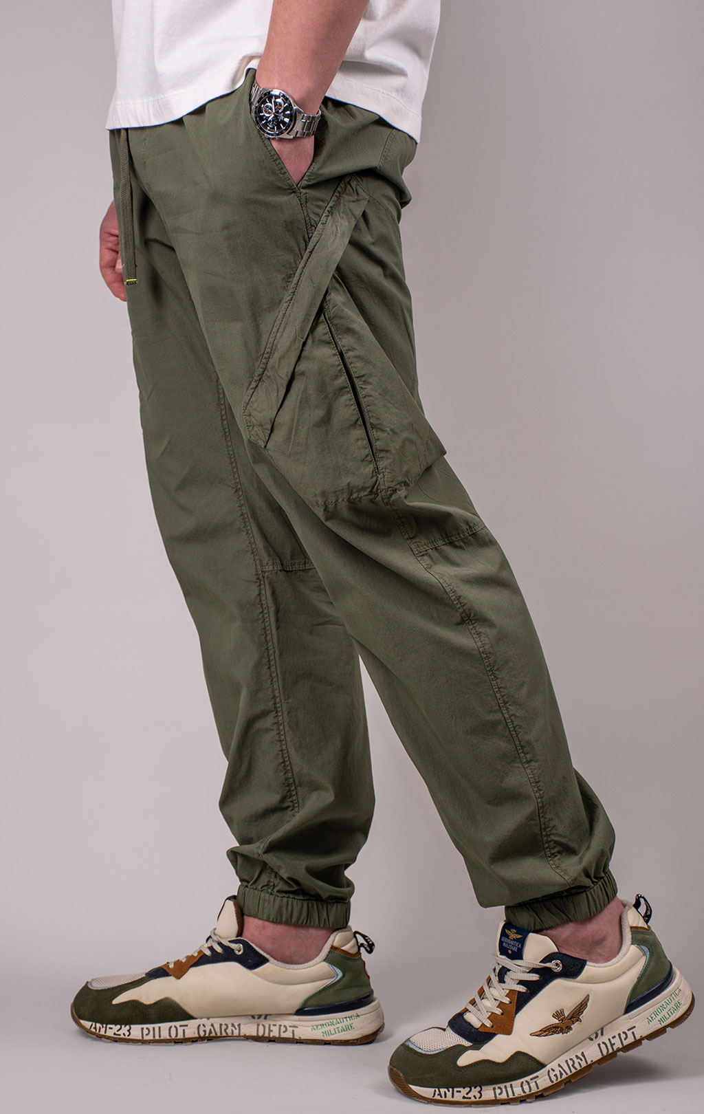 Брюки-карго лёгкие BLAUER SS 24 m olive (PO1237) 