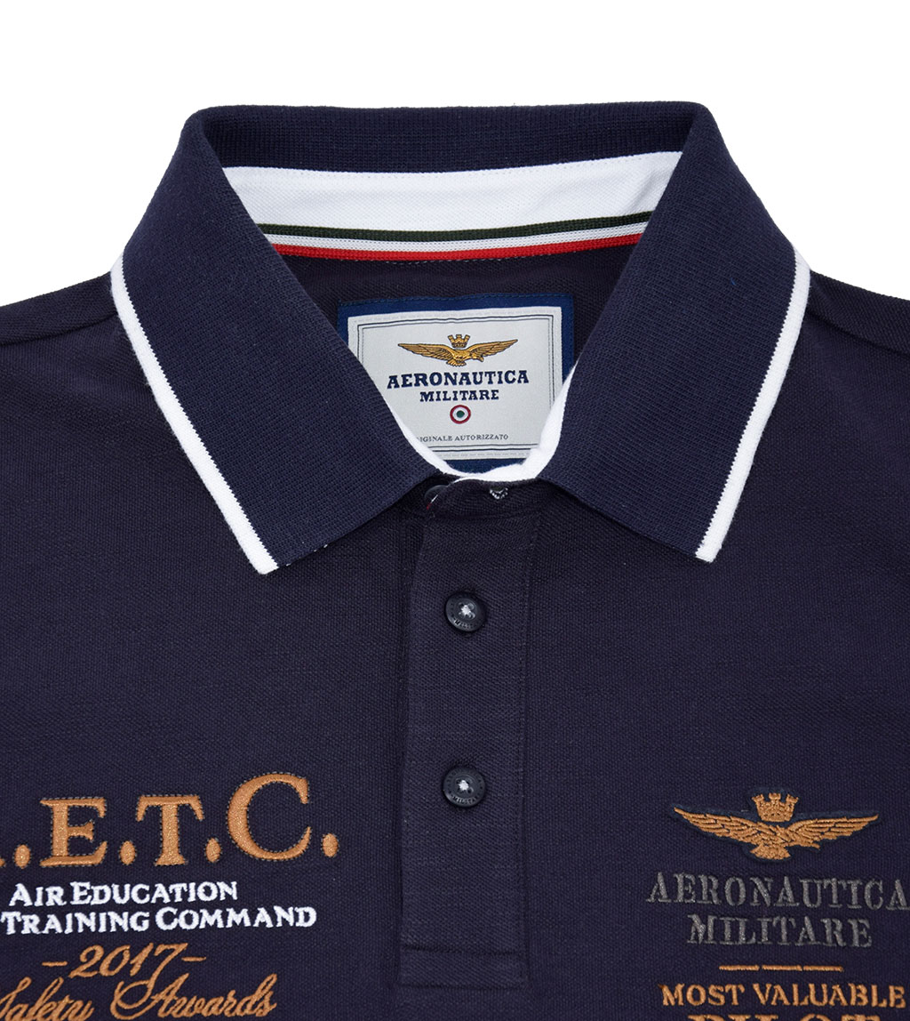 Футболка-поло AERONAUTICA MILITARE SS19 blue navy (PO 1353) 