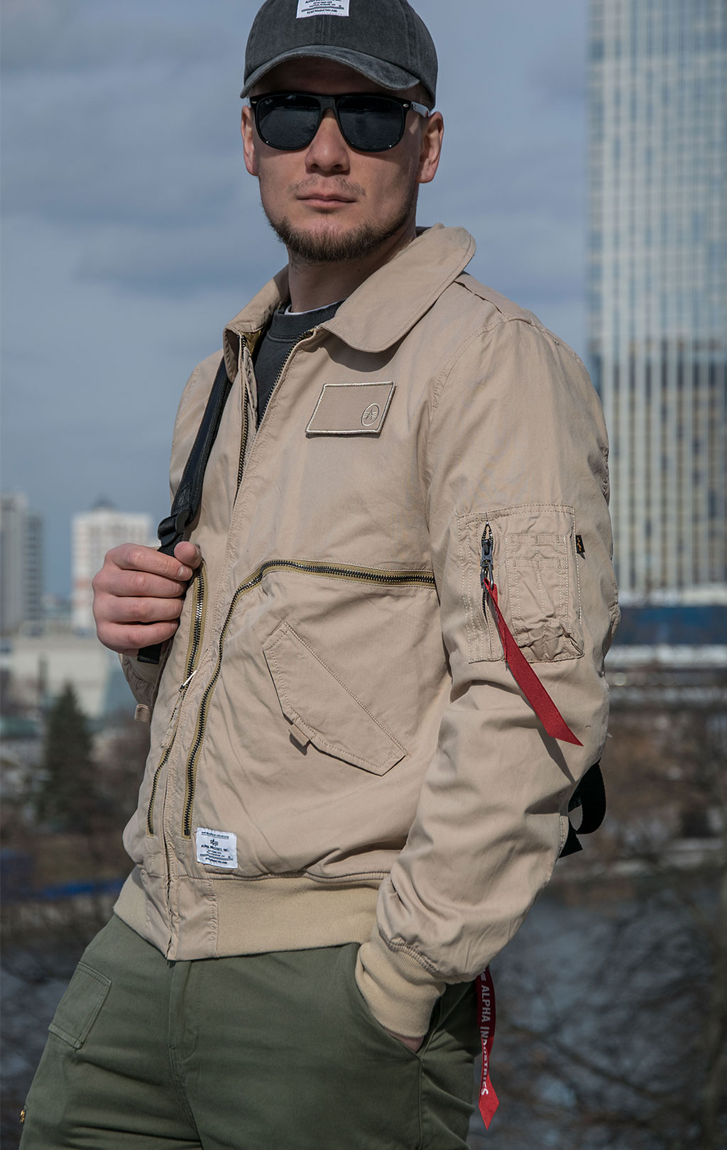 Ветровка ALPHA INDUSTRIES CTN FLIGHT JACKET CWU 36/P SS 23 m vintage khaki 