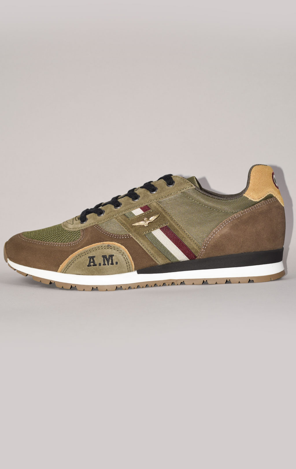 Кроссовки AERONAUTICA MILITARE FW 22/23 m/PT verde militare/marrone (SC 190) 