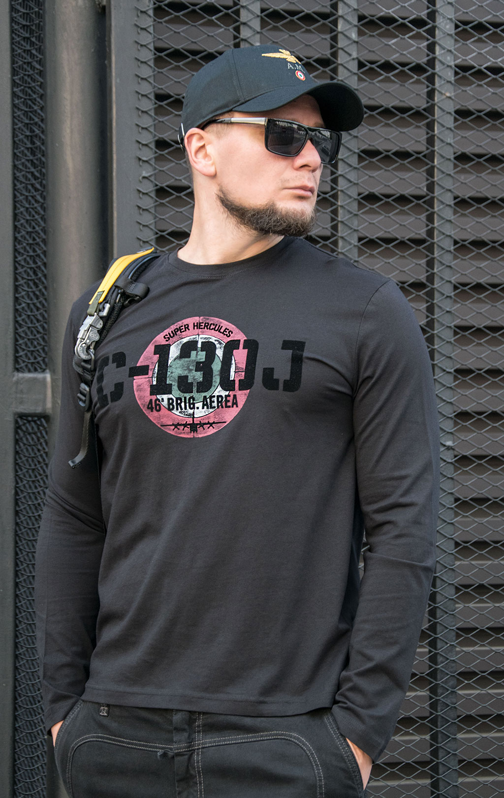 Лонгслив AERONAUTICA MILITARE FW 23/24/BD jet black (TS 2145)