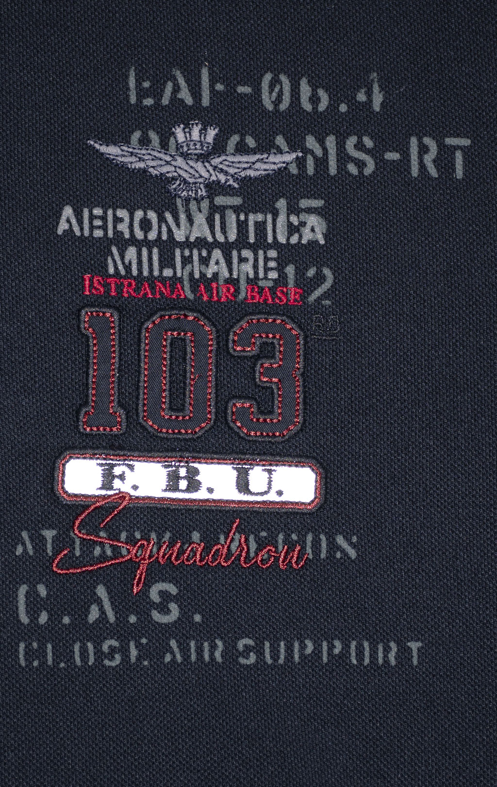 Футболка-поло AERONAUTICA MILITARE SS 24 m/TR blue navy (PO 1782)
