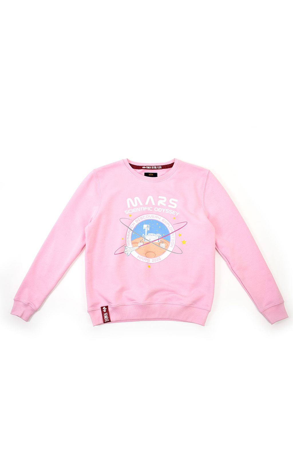 Женский свитшот ALPHA INDUSTRIES NASA MISSION TO MARS SWEATER pastel/neon pink 