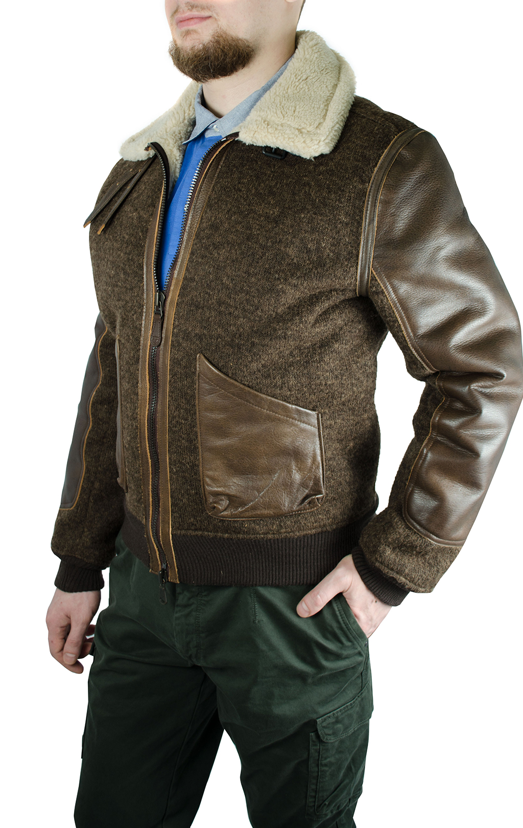 Куртка-пилот COCKPIT B-3 SWEATER brown (Z28s005) 