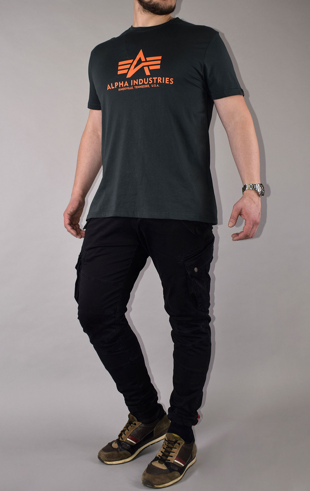 Футболка ALPHA INDUSTRIES BASIC T big size dark petrol 