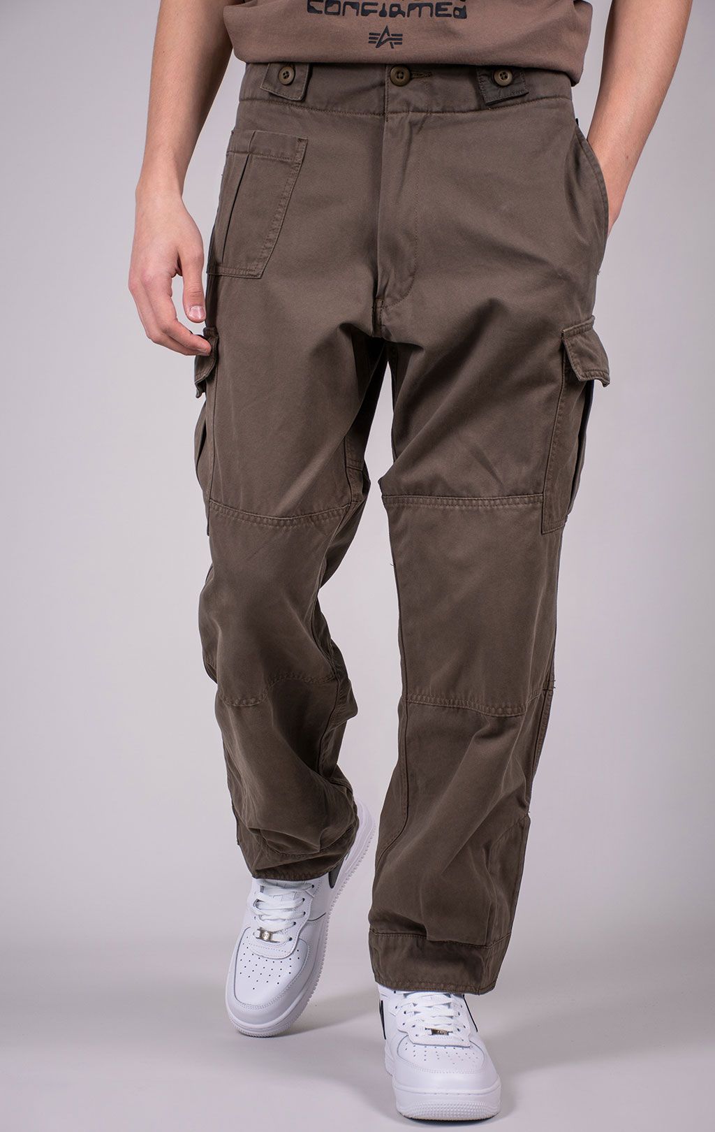 Брюки-карго ALPHA INDUSTRIES BELGIAN PANT M-64 плотные FW 24/25 coyote brown 