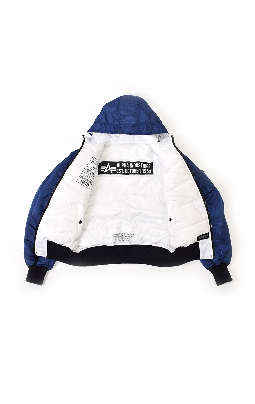 Куртка ALPHA INDUSTRIES HOODED PUFFER FD REV. new navy 