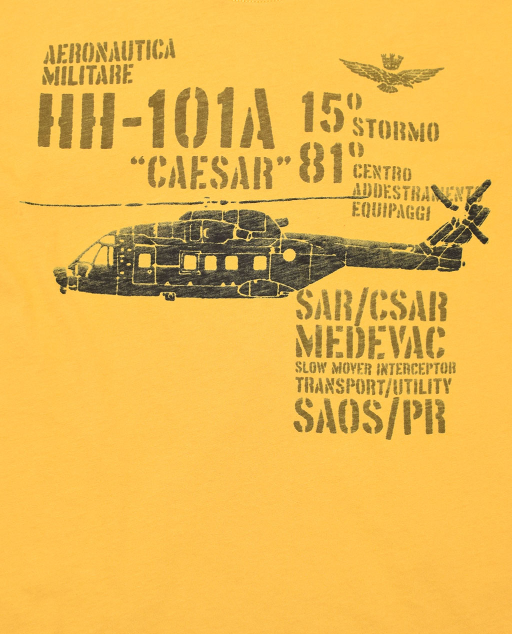 Футболка AERONAUTICA MILITARE SS 20/IN giallo (TS 1707) 