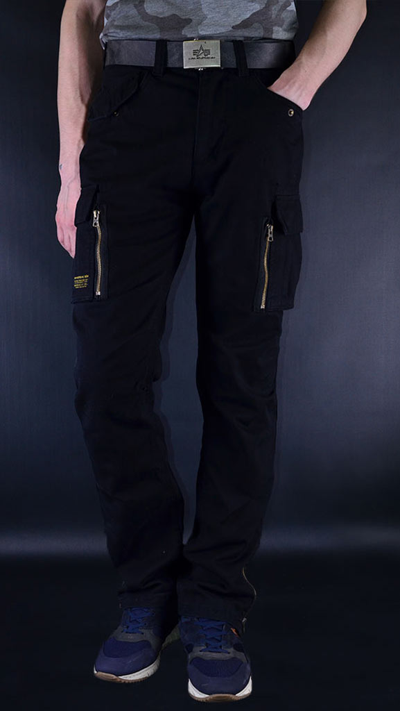 Брюки-карго ALPHA INDUSTRIES OVERLAND black washed Брюки-карго ALPHA INDUSTRIES OVERLAND black washed