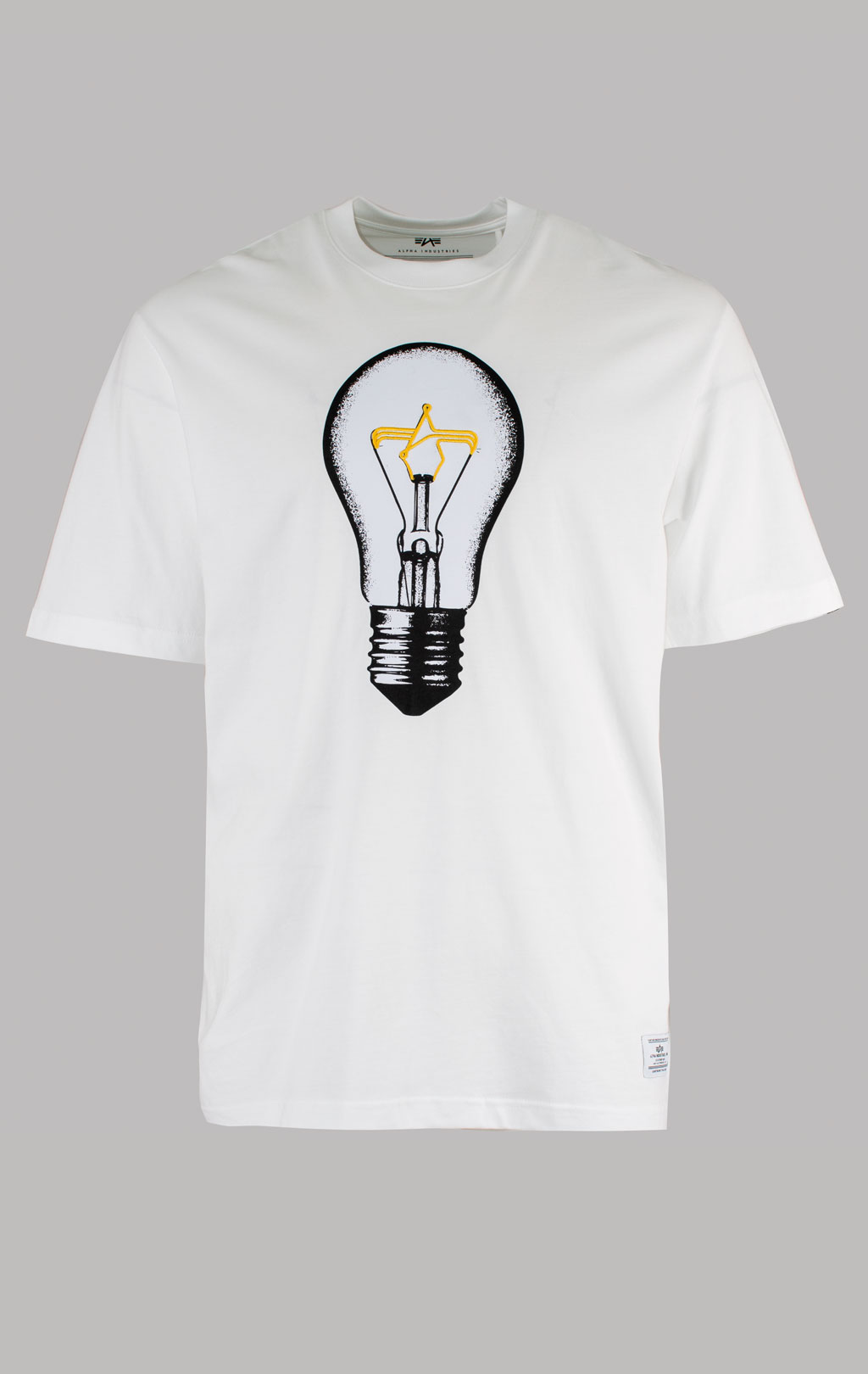 Футболка ALPHA INDUSTRIES ALPHA LIGHT BULB TEE SS 25 m white 