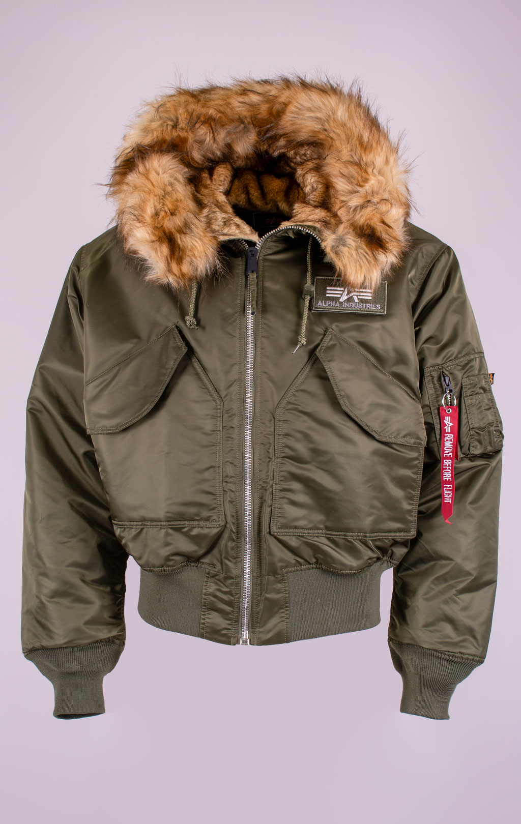 Аляска короткая ALPHA INDUSTRIES 45P HOODED CUSTOM dark green 