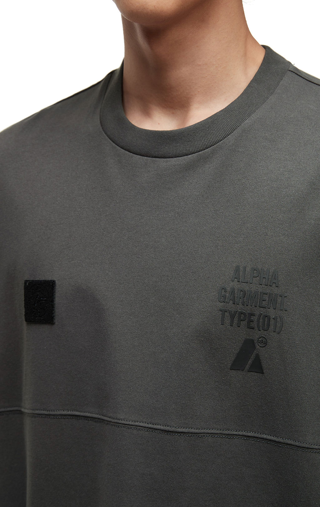 Лонгслив ALPHA INDUSTRIES UNFRM LS GRAPHIC TEE FW 25/26 gray M001150 