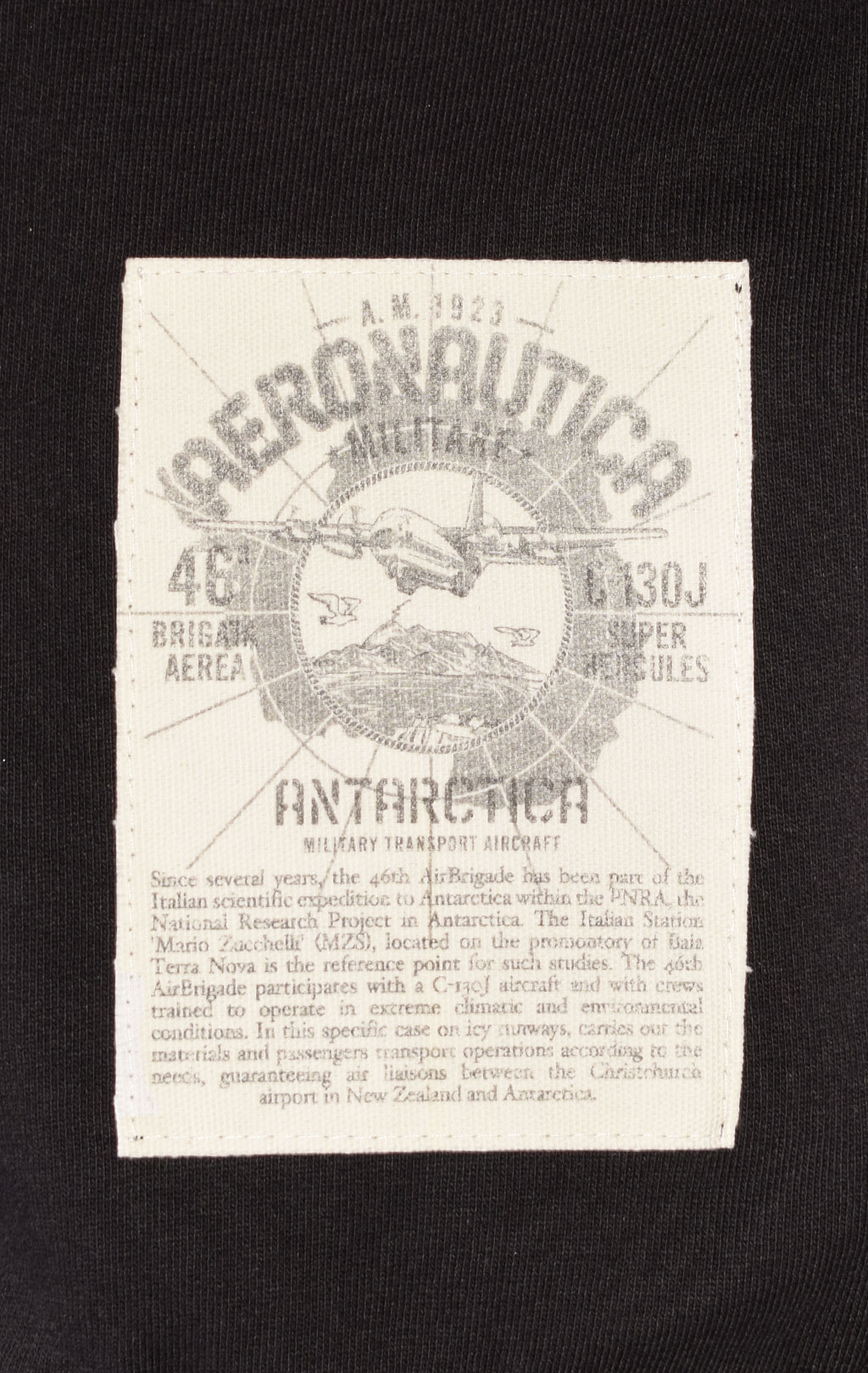 Толстовка с капюшоном AERONAUTICA MILITARE ANTARCTICA FW 23/24/TR jet black (FE 1820) 