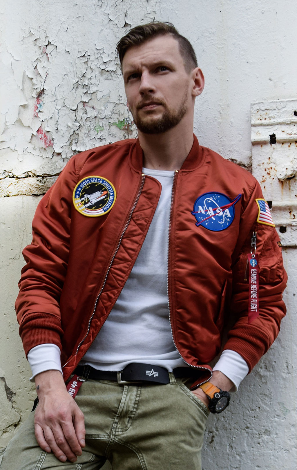 Бомбер ALPHA INDUSTRIES NASA MA-1 rust 