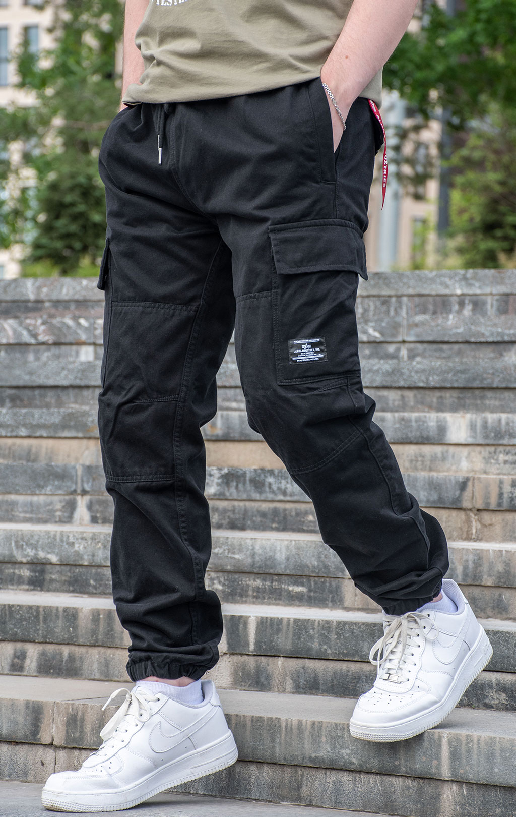 Брюки джоггеры ALPHA INDUSTRIES COTTON JOGGER SS 24 m black 