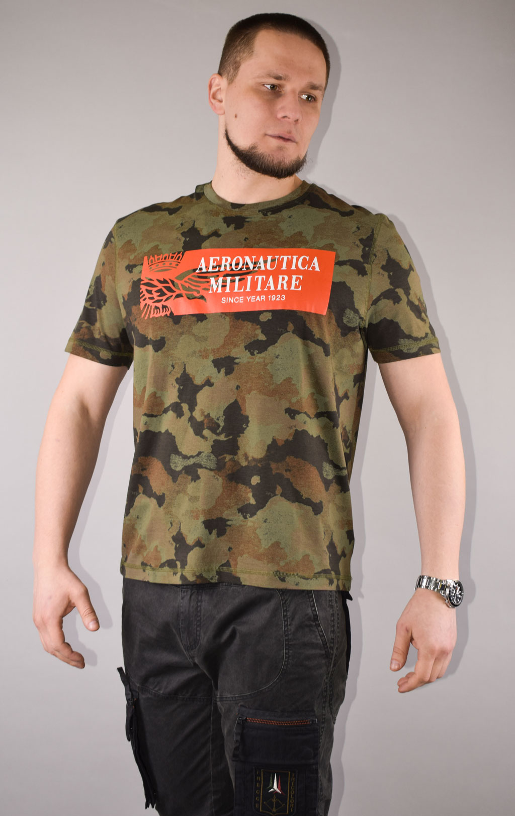 Футболка AERONAUTICA MILITARE SS 22/BD camouflage pilot (TS 1950)
