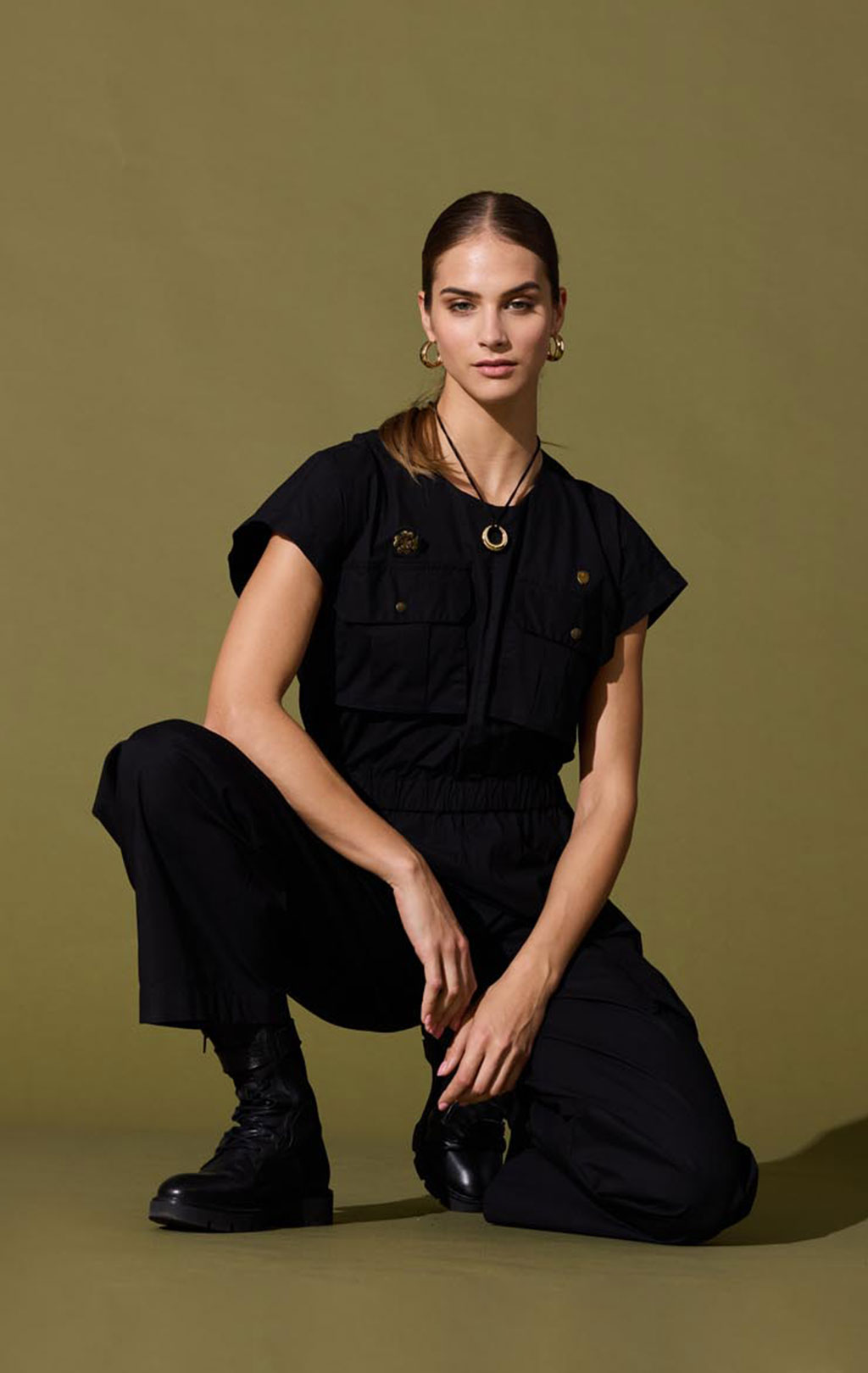 Женский комбинезон AERONAUTICA MILITARE SS 25 m/IT nero (TU 140) 