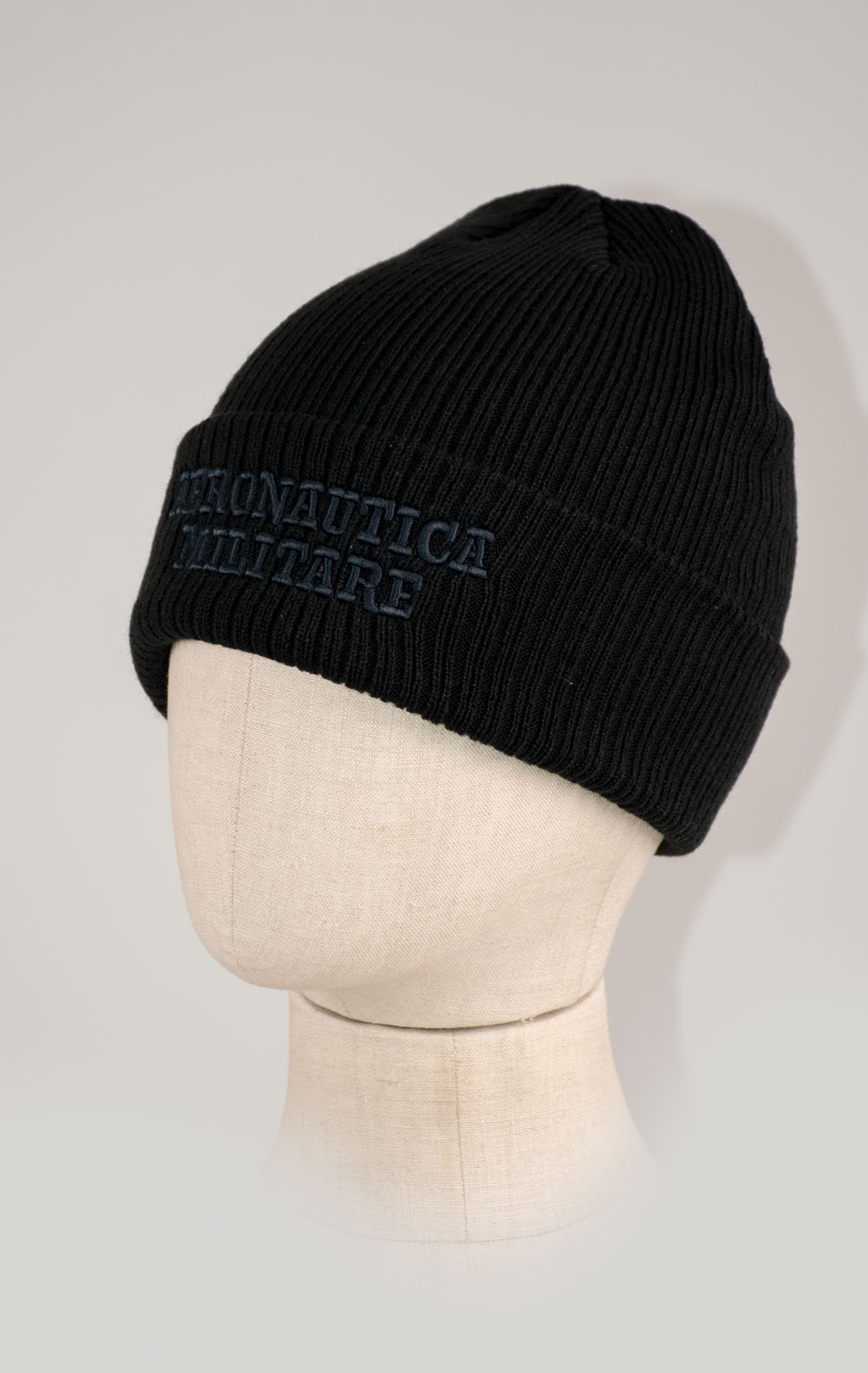 Шапка вязаная AERONAUTICA MILITARE FW 25/26/CN jet black (CU 0043) 
