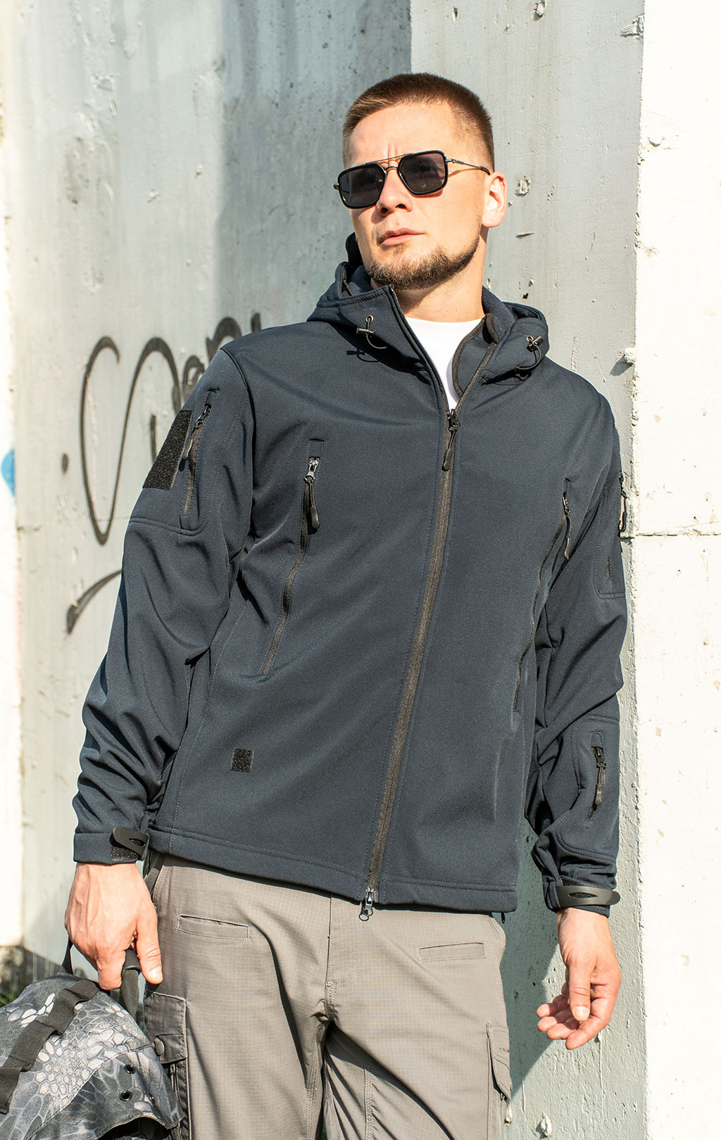 Куртка с капюшоном SABADO TAD SOFT SHELL blue f-1904 