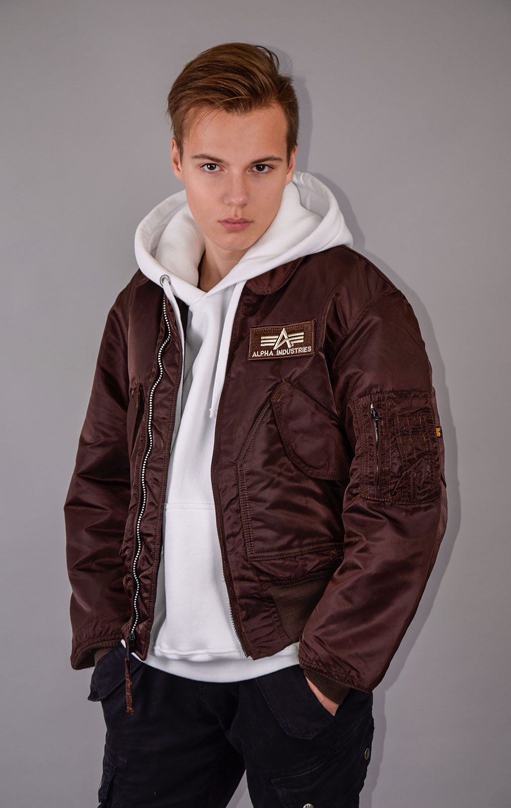 Куртка летная ALPHA INDUSTRIES CWU-45 chocolate 