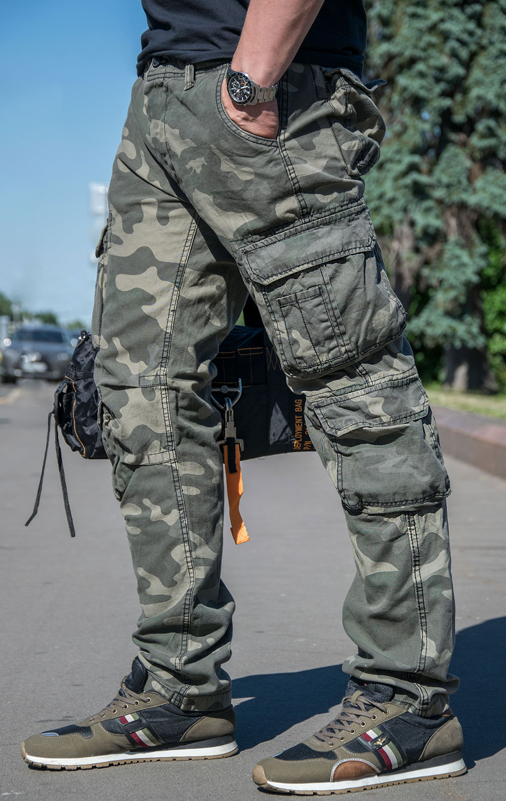 Брюки-карго Surplus AIRBORNE SLIMMY camo black 