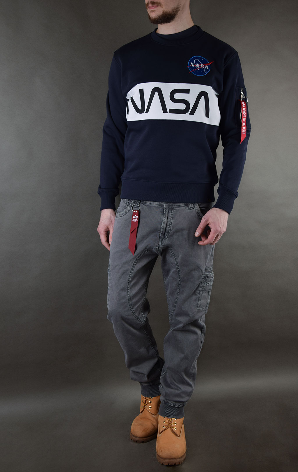 Свитшот ALPHA INDUSTRIES NASA Inlay rep. blue 