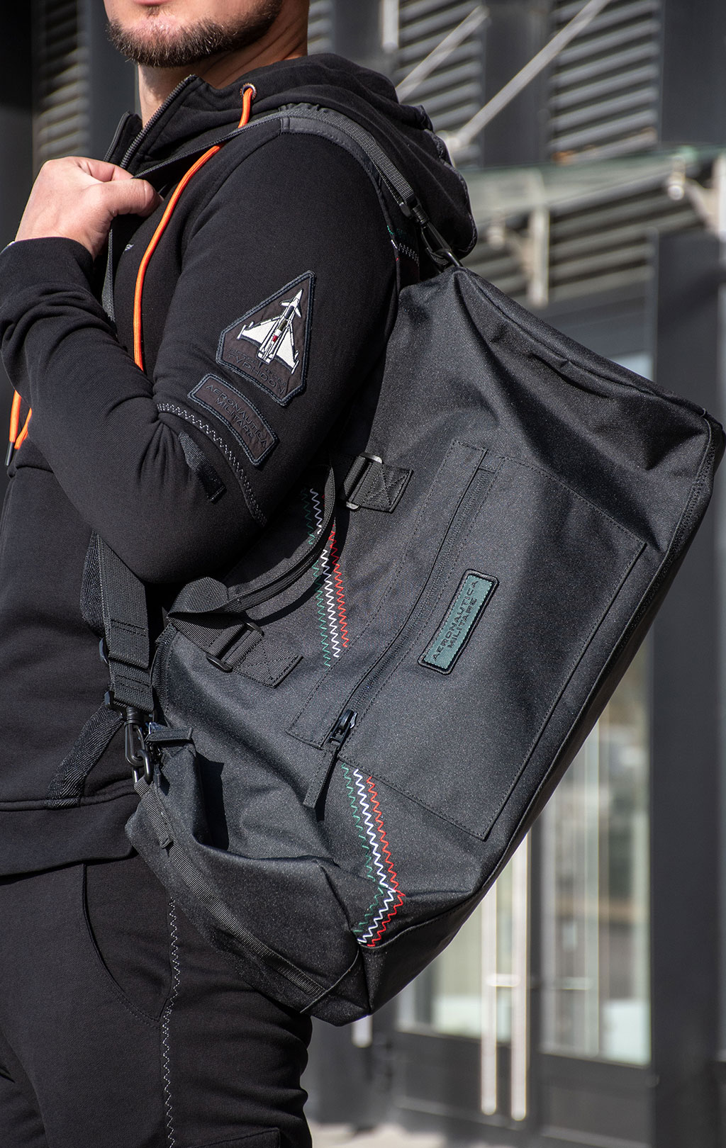Сумка AERONAUTICA MILITARE GYM BAG FW 24/254/CN jet black (BO 1130) 