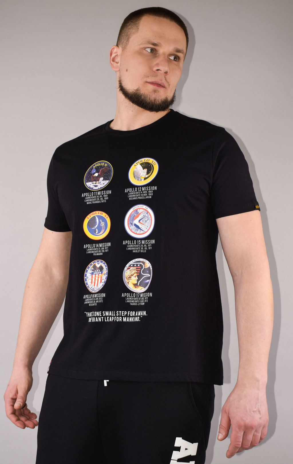 Футболка ALPHA INDUSTRIES NASA APOLLO MISSION T black 