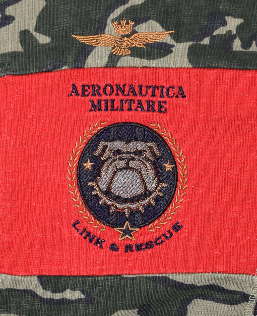 Толстовка AERONAUTICA MILITARE SS 20/IN camouflage/rosso/blue navy (FE 1489) 