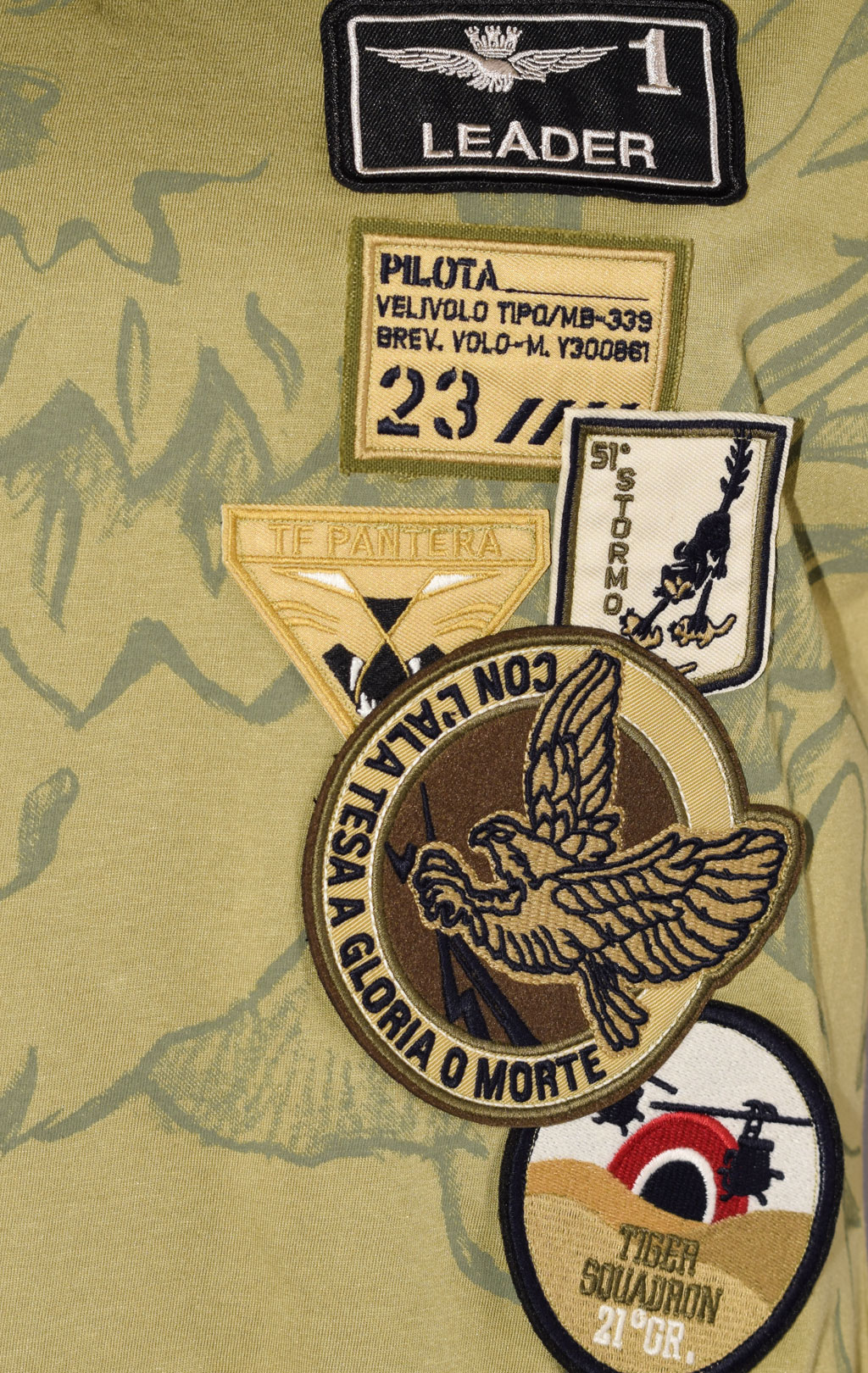 Женская футболка AERONAUTICA MILITARE SS 22/IN khaki (TS 1976) 