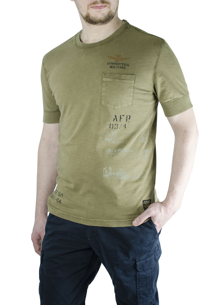 Футболка AERONAUTICA MILITARE verde militare (TS 1347)