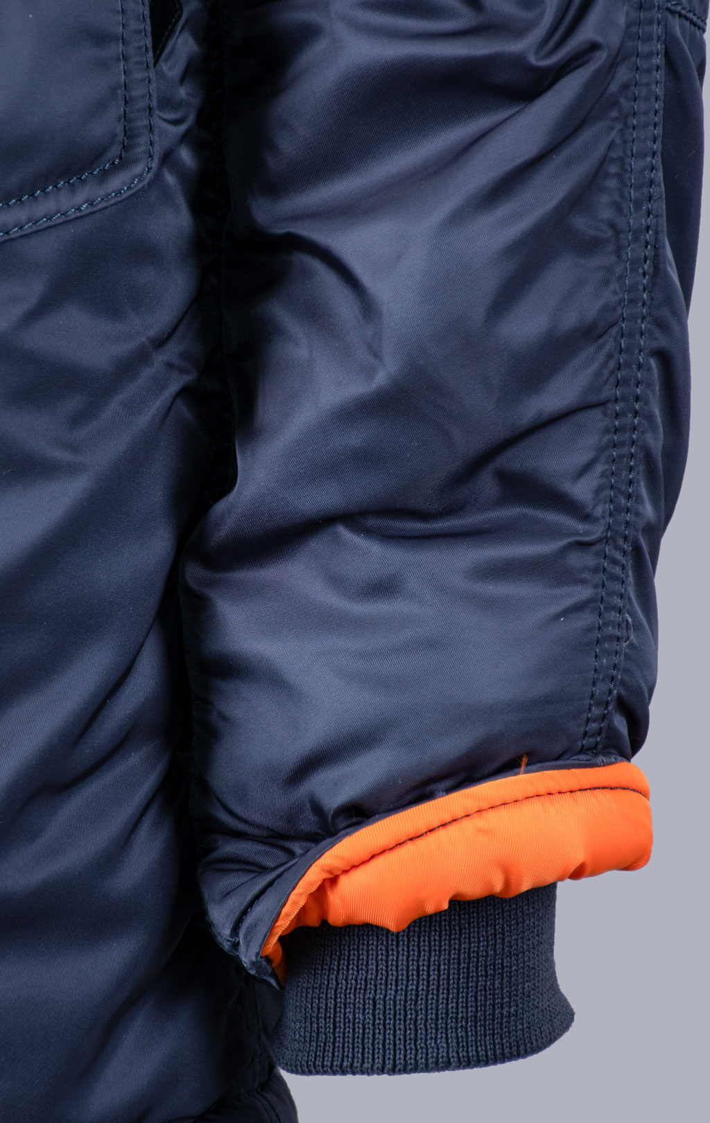 Аляска ALPHA INDUSTRIES SLIM FIT GEN-I big size N-3B steel blue/orange 