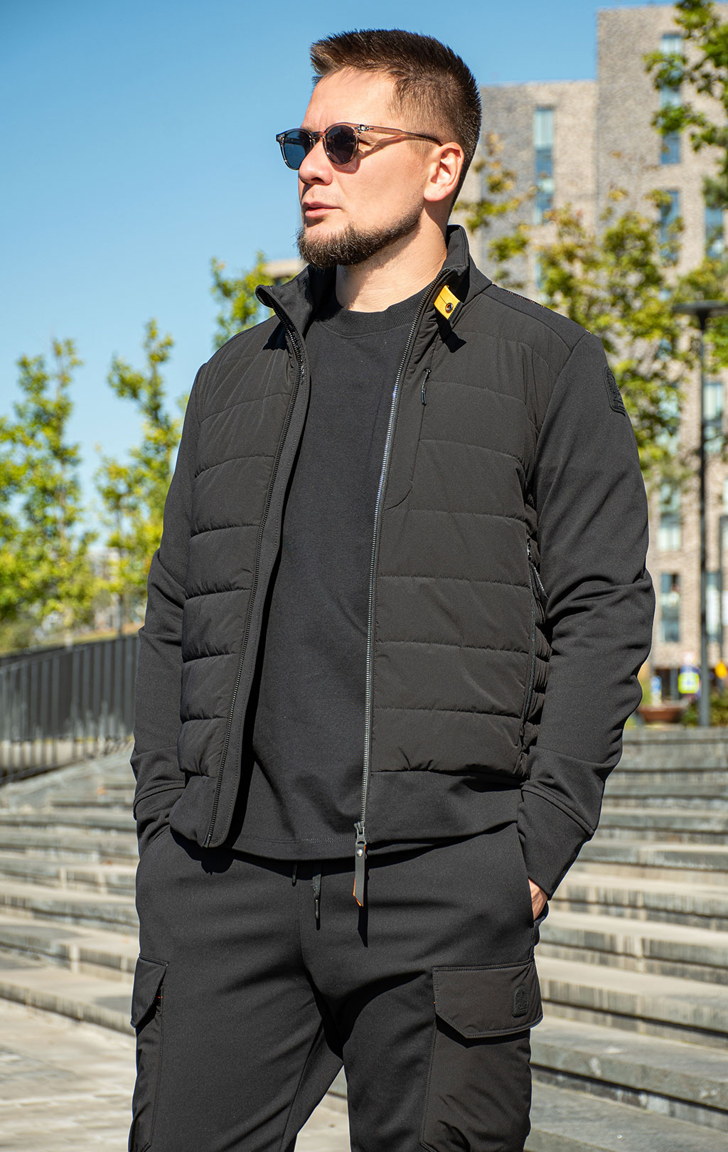 Толстовка комбинированная PARAJUMPERS MICK FW 25/26 black 