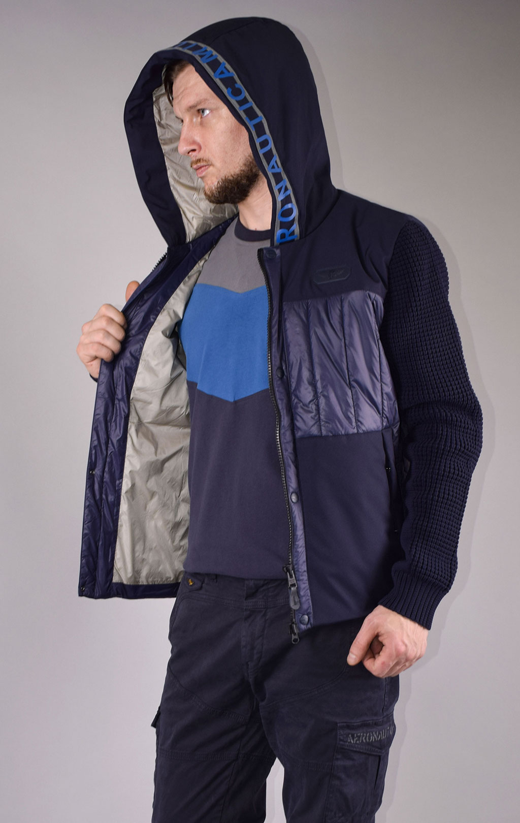 Куртка AERONAUTICA MILITARE FW 19/20 blue navy/blue navy (AF 378) 