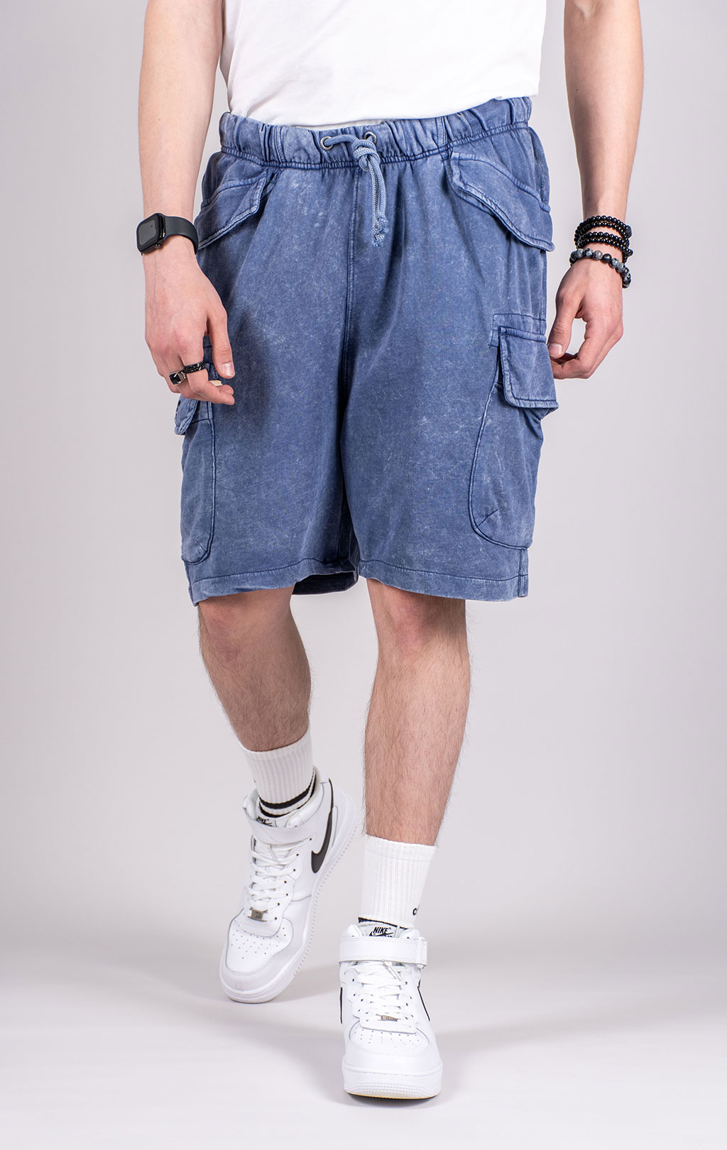 Шорты трикотажные ALPHA INDUSTRIES TERRY DYED SHORT SS 25 m rep. blue 
