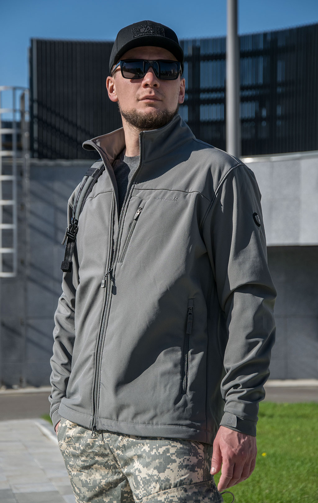 Куртка тактическая softshell Pentagon REINER 2.0 Soft Shell grey wolf 08012 