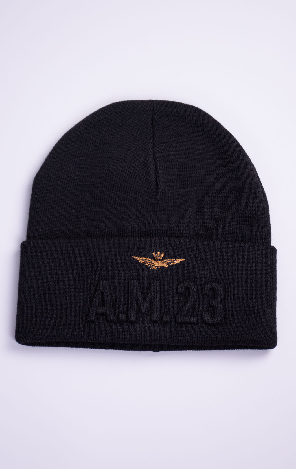 Шапка вязаная AERONAUTICA MILITARE FW 26/27/CN jet black (CU 0099) 