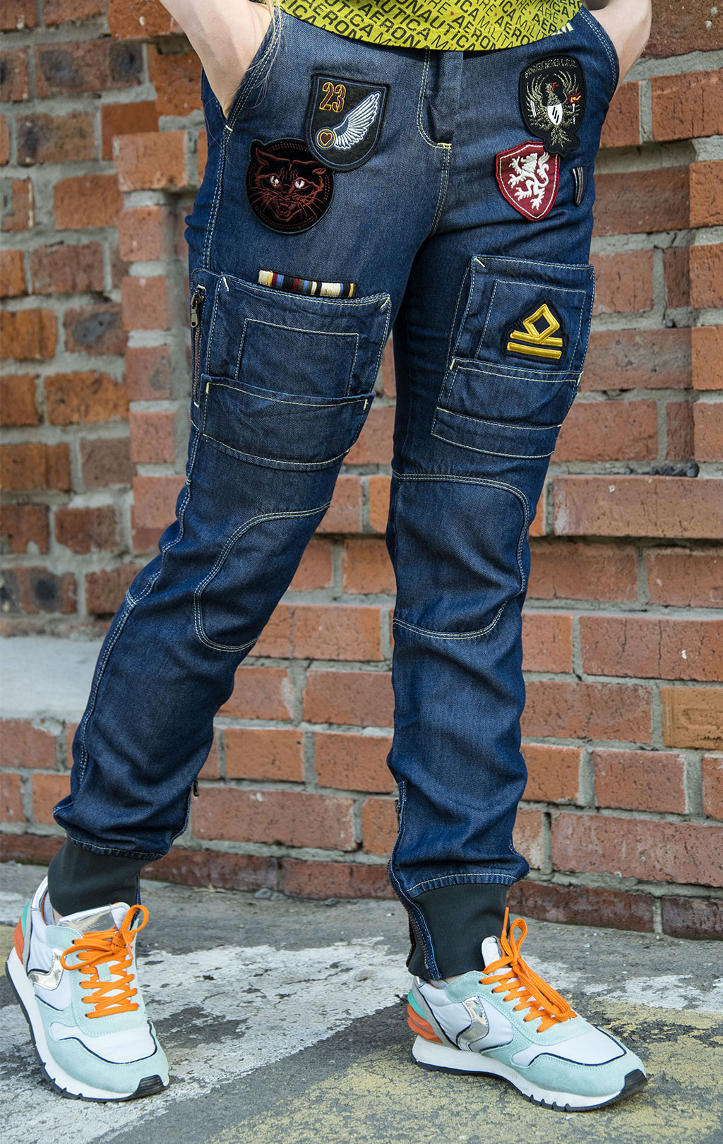 Женские брюки-карго AERONAUTICA MILITARE SS 21/AL jeans medio (PA 1447) 