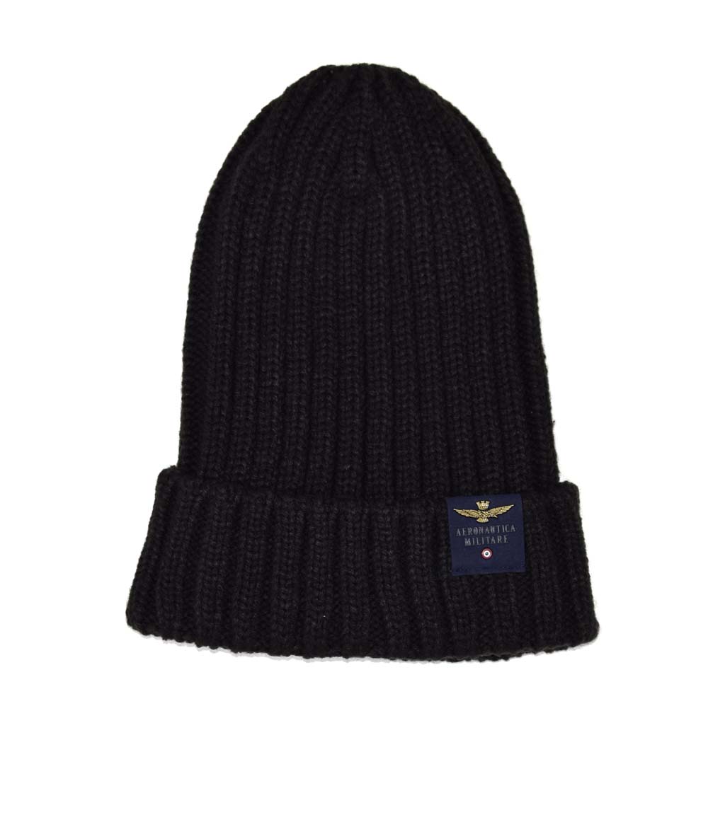 Шапка вязаная AERONAUTICA MILITARE FW 20/21/CN jet black (CU 006)