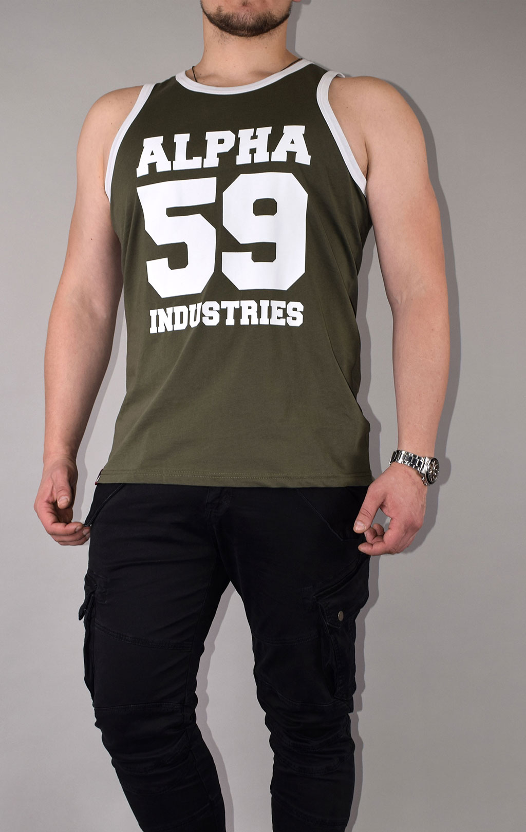 Майка ALPHA INDUSTRIES 59 TANK dark olive 