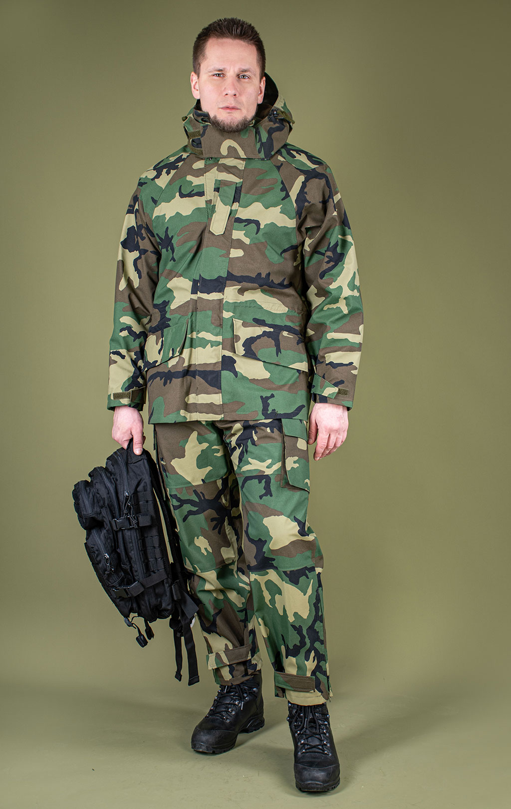 Костюм непромокаемый Gore-Tex Gore-Tex (куртка, брюки) camo woodland Италия