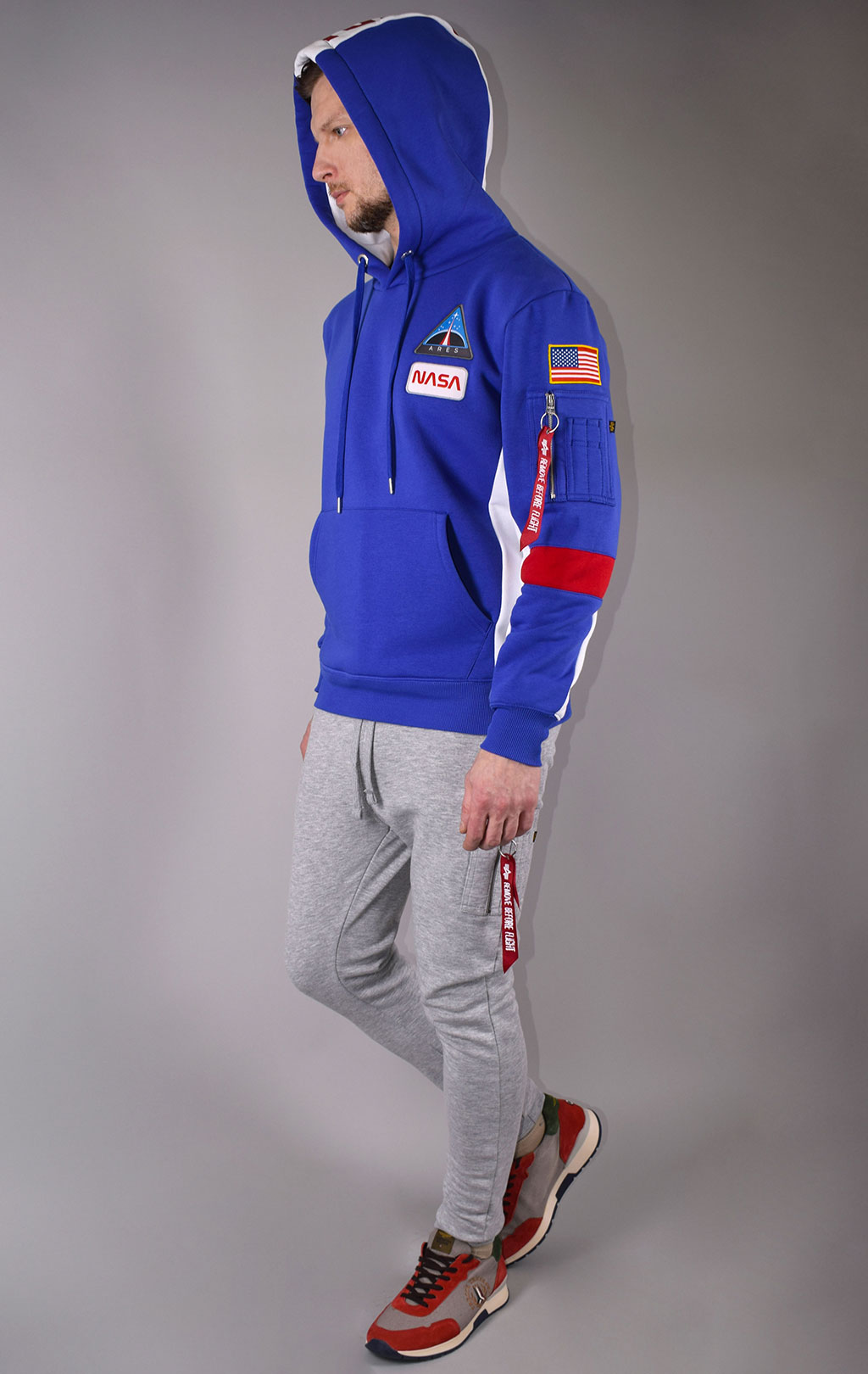 Толстовка ALPHA INDUSTRIES NASA SPACE CAMP HOODY nautical blue 