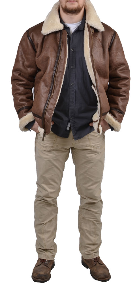 Куртка-пилот ALPHA INDUSTRIES B-3 FL brown 