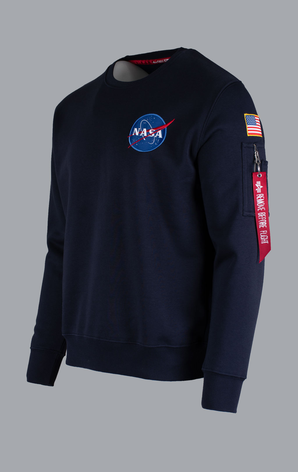 Свитшот ALPHA INDUSTRIES NASA SPACE SHUTTLE SWEATER rep. blue 